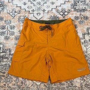 PATAGONIA 34 M's Paddler Shorts, fully lined & with cargo pocket in orange VTG